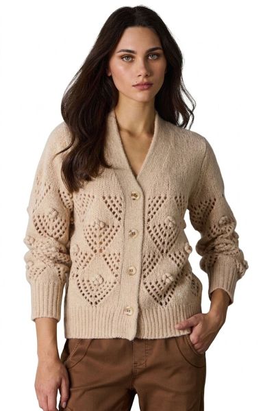 Lania Trellis Cardigan In Honey