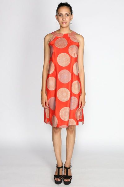 Orange Silk Amber Dress by Rasa