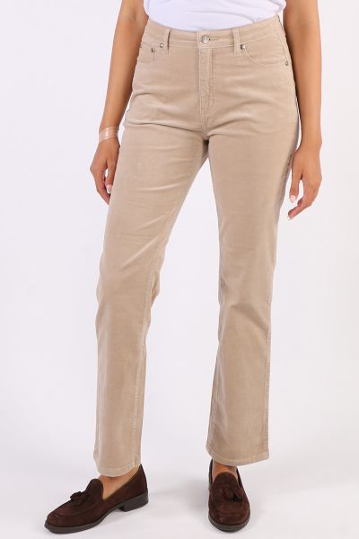 Vassalli Pinwale Corduroy Straight Jean In Oat