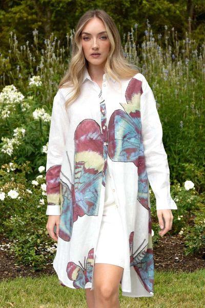 Curate Wings Of Desire Cutting it Fine Shirt In White