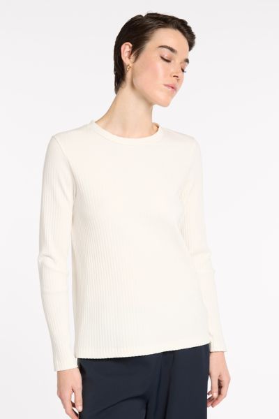 Marco Polo Essential Rib Top In Ivory