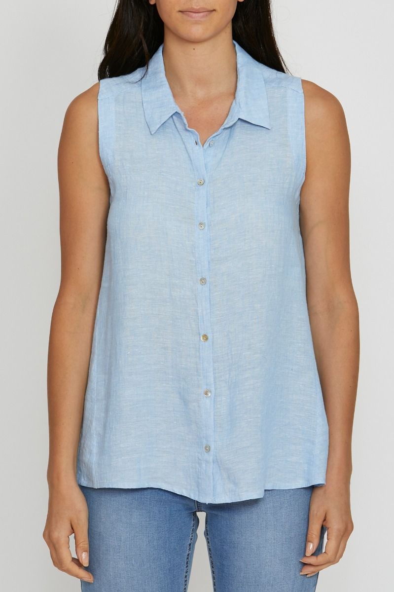 Reads Online Jump Sleeveless Shirt In Blue
