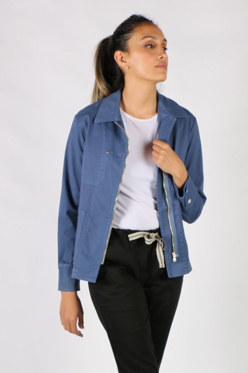 Reads Online Pako Litto Chino Everyday Zipper Jacket In Indigo