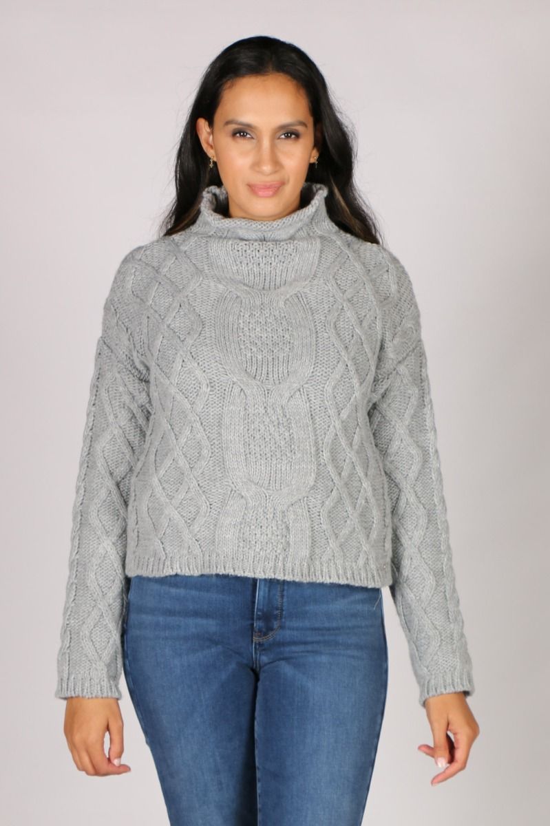 cable knit grey jumper