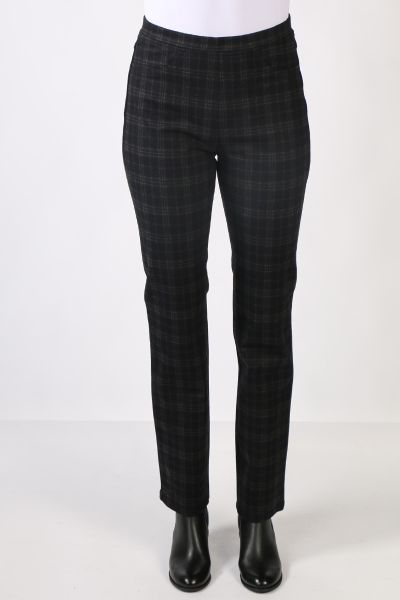 Vassalli Wide Leg Chelsea Pant In Check