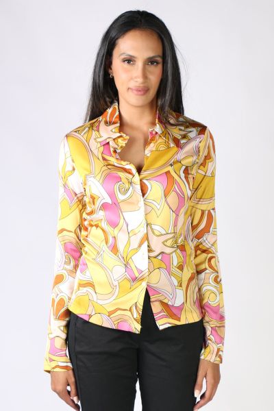 Funky Staff Psychadelic Blouse In Multi
