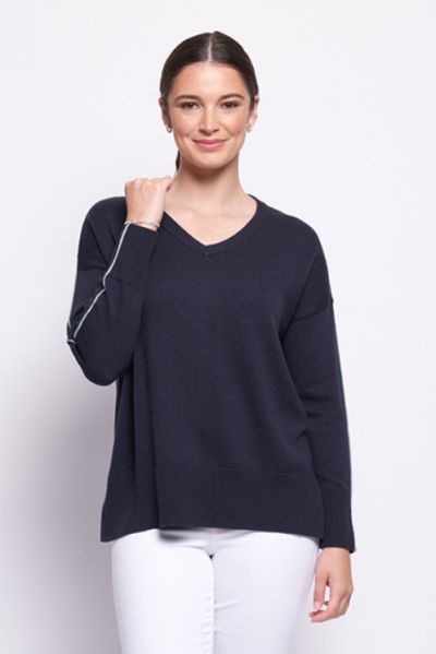 Foil Born Leader Jumper In Navy