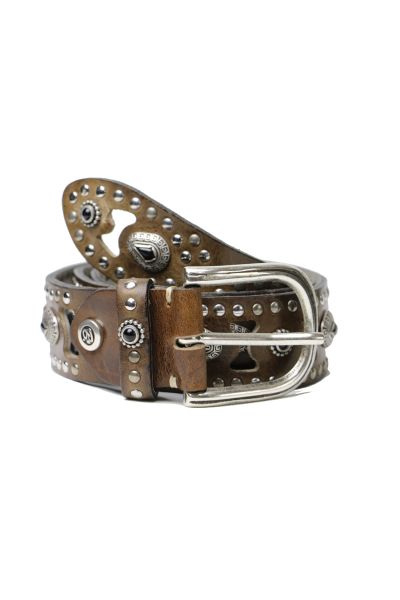 B Belt Studded Toni Belt In Taupe