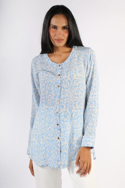 Anupamaa Agni Deco Shirt In Sky