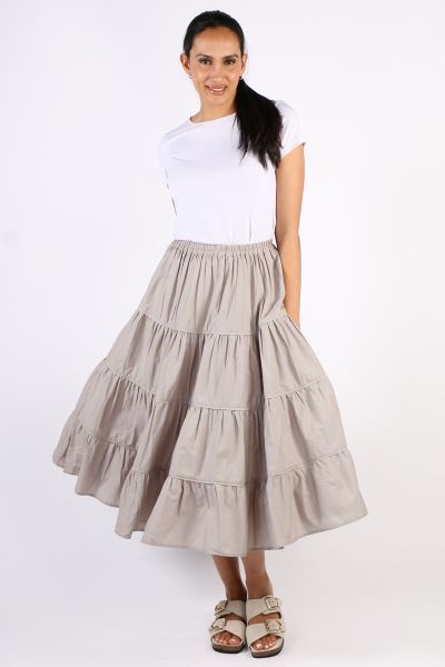 Bagruu Diwali Skirt In Stone