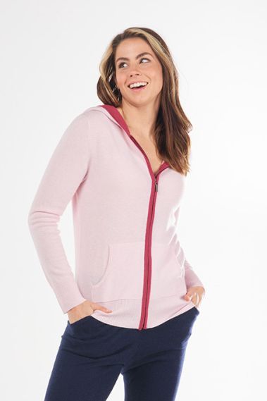 Zip up in style this season with the supersoft merino blend hoodie from Bridge and Lord. This front zip hoodie features a double pocket, long sleeves and a hoodie. With contrast piping along the hood and zipper, this regular fit hoodie makes for the perfe