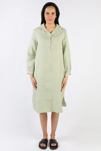 Blueberry Maria Pia Shirt Dress In Sage