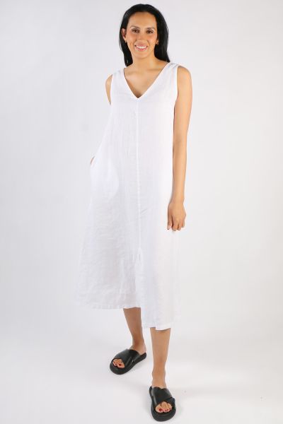 Blueberry Maxi Dress In White