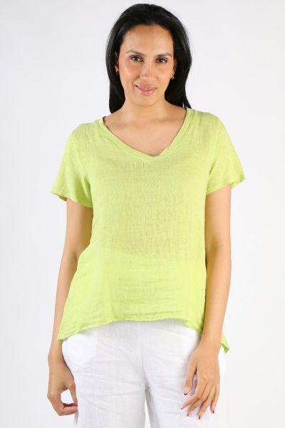 Blueberry Tee Top In Lime