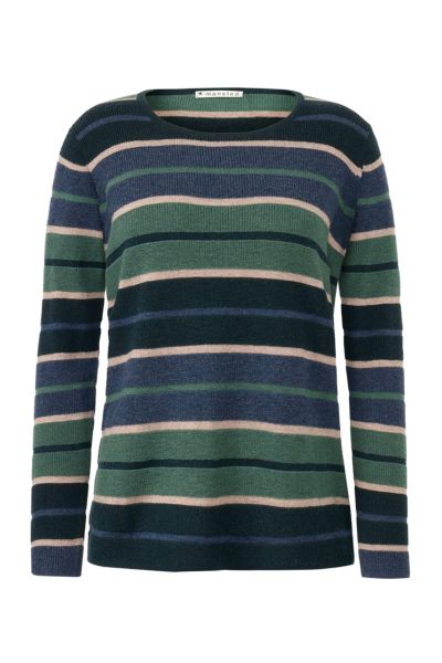 Classic Stripes get a fun makeover in this Mansted Chloe Jumper. In a merino cotton blend, the jumper in fun stripes, round neck and full sleeves is a perfect mood elevator. Style with easy wide leg denims or wool pants and boots.
