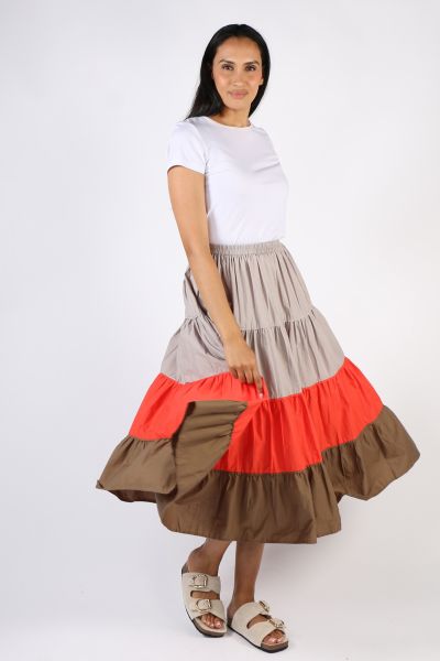 Bagruu Diwali MB Skirt In Stone