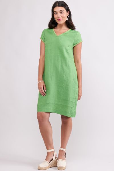 Foil Fringe Festival Dress In Apple