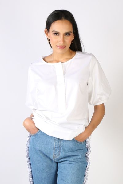 Foil Hide & Seek Top In White