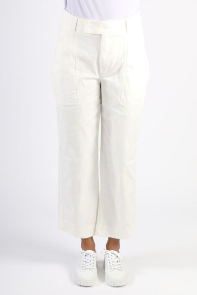 Funky Staff Wide Leg Drill Zita Pant In Cream
