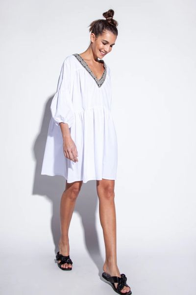 Funky Staff Bree Dress In White