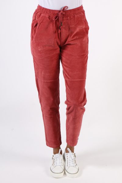 Funky Staff You 2 Velvet Pant In Wine