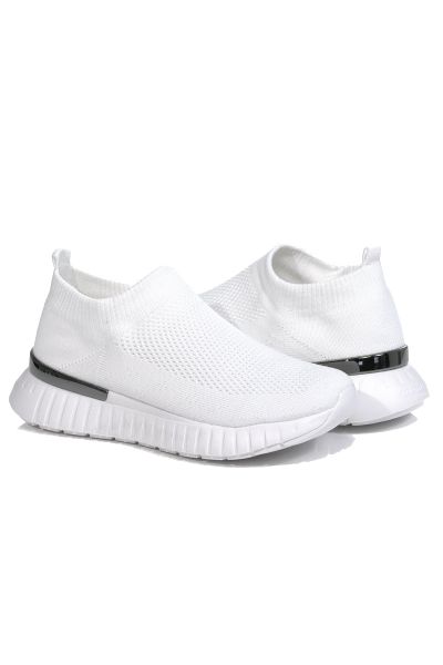 Ilse Jacobsen Tulip Knitted Sneaker In White
