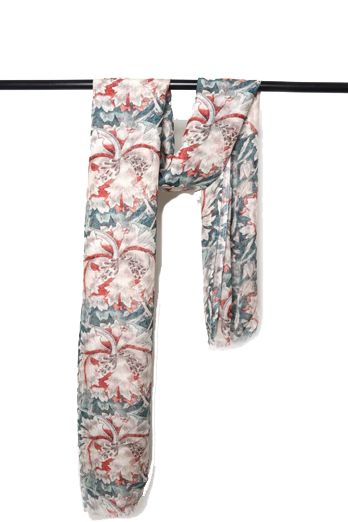Japanese William Morris Antique Modal Silk Designer Scarf By Namaskar