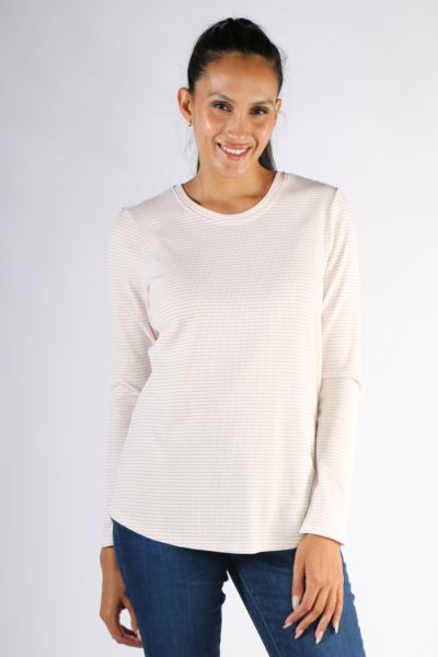 Stripe Waffle Tee In Orchid By Jump