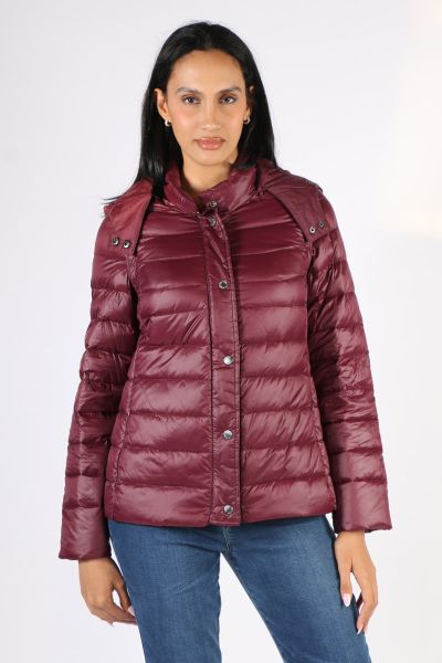 Kesta Puffer Jacket In Wine
