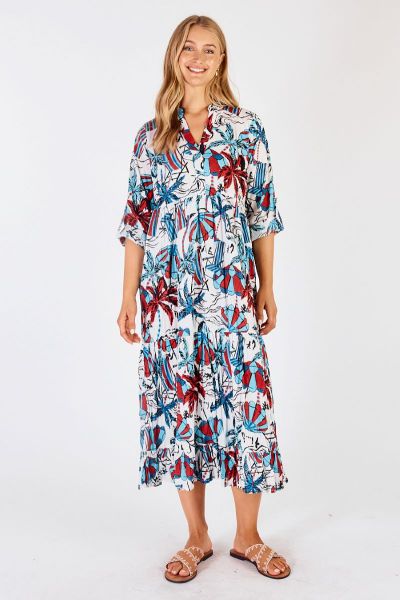 Lula Life Harlow Midi Dress In White