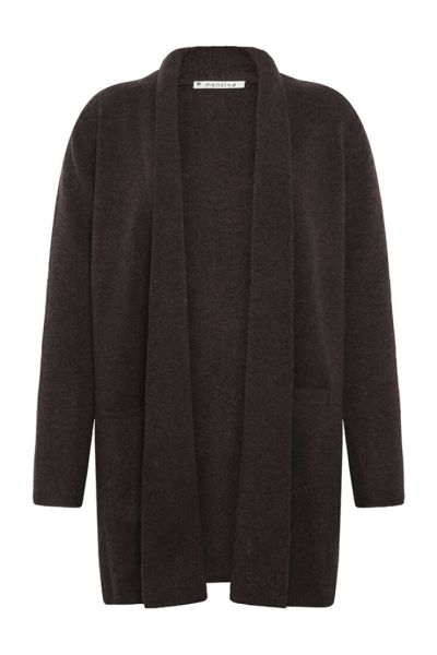 Mansted Mitty Longline Cardigan In Brown