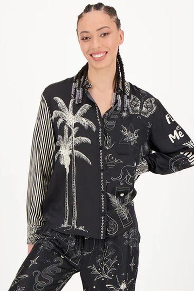 Me369 Isabel Shirt In Black Magic