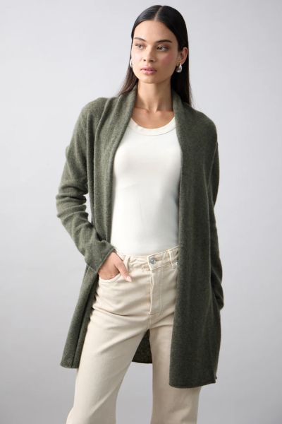 Mia Fratino Roll Cardi In Military