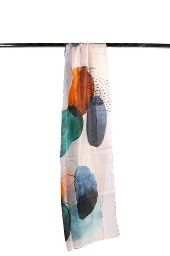 Abstract Spot Print Pure Silk Designer Scarf By Namaskar