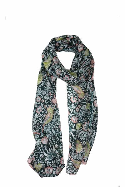 Namaskar Bird Silk Scarf In Print