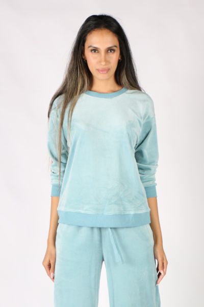 NYDJ Velour Sweat In Blue