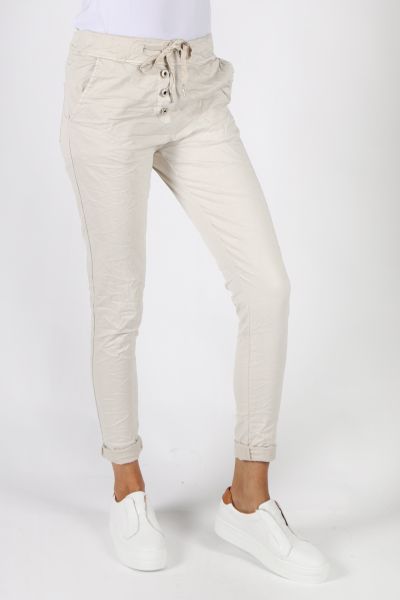 Bohemia Soft Button Jogger In Sand