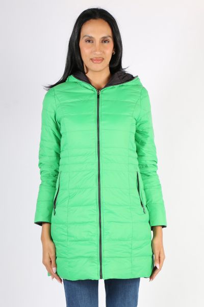 Sabena Reversible Down Puffer Coat In Green