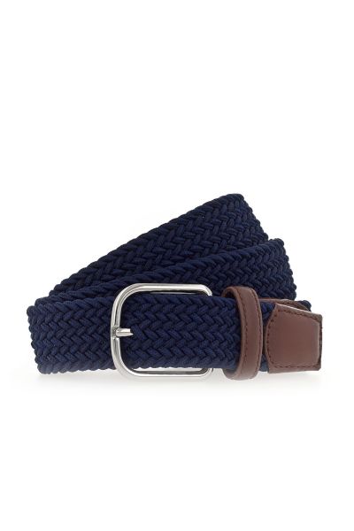 Vanzetti Woven Belt In Navy