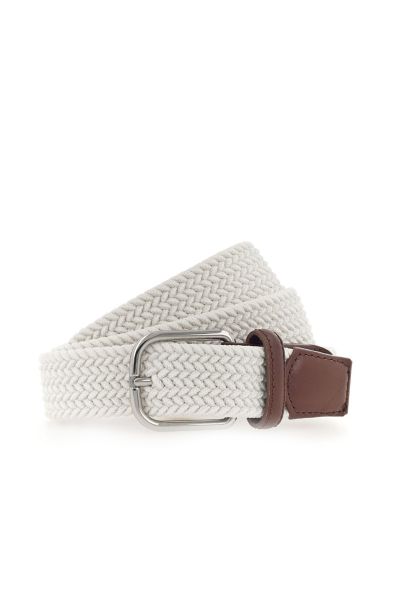 Vanzetti Woven Belt In White