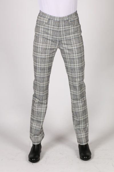 Vassalli Wide Leg Eton Pant In Check