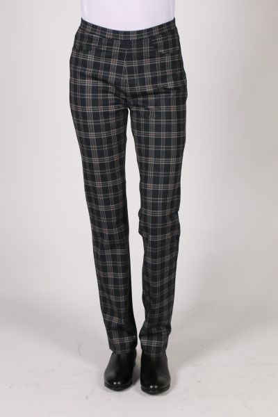 Vassalli Wide Leg Lord Pant In Check