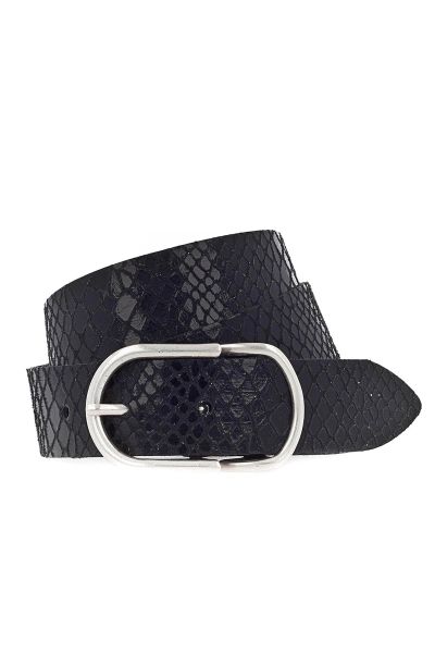 Vanzetti Snake Skin Belt In Black