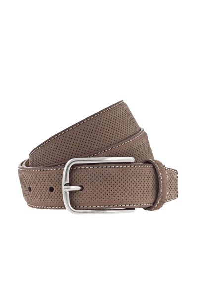 Vanzetti Laser Cut Belt In Camel