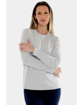 Crew Neck Tee By Jump In Grey