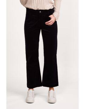 Vassalli Ankle Grazer Cord Pant In Midnight