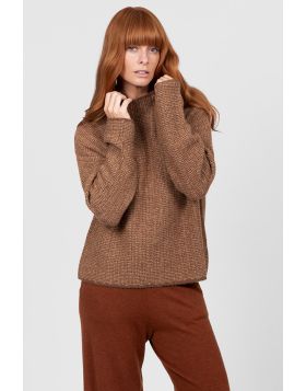 Bridge and Lord Links Alpaca Blend Pullover In Cognac