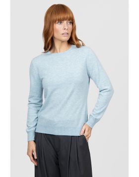 Bridge and Lord Chloe Crew Neck Pullover In Aqua