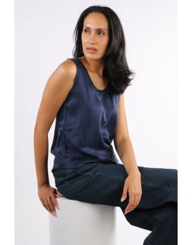 Blackstone Tiffany Bemberg Tank In Midnight