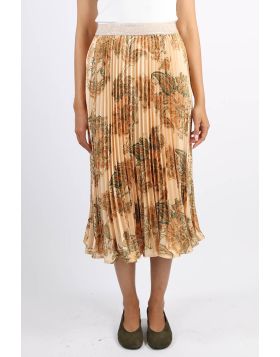 Blackstone Vivienne Permanently Pleated Satin Skirt In Multi
